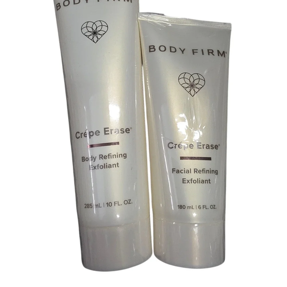 Set of 4 Body Firm Crepe Erase face cream, eye cream, body & face exfoliant